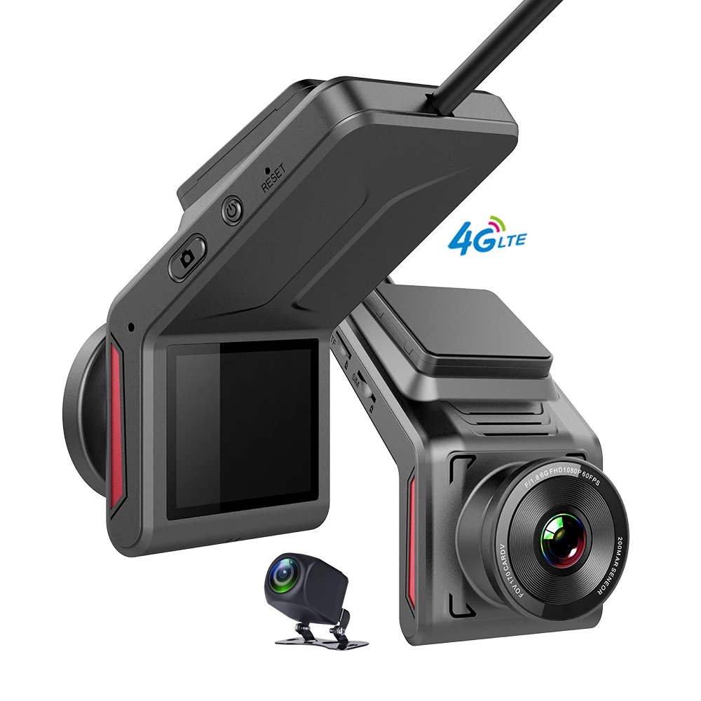 4G hidden dash camera GPS tracking Support Live Remote Monitoring with two camera video recording FHD1080P WiFi Fleet management