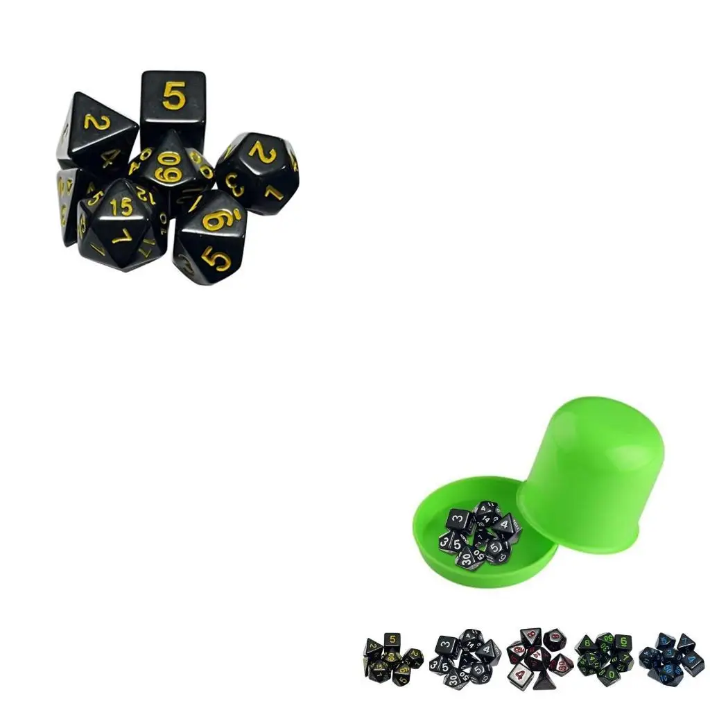 652F DND-DICEセット7-Die PolyHedral RPG-DiceセットSharp-Edges for Galaxy-Series