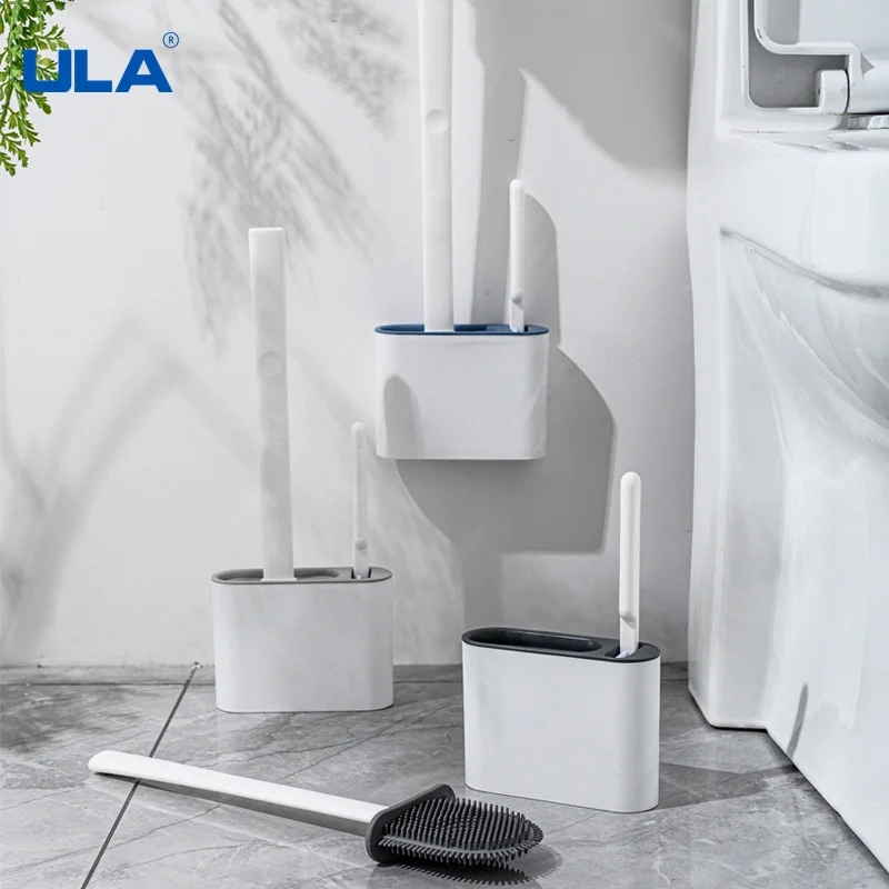 ULA Toilet Holder's Toilet Brush Bathroom Accessories Wall-mounted Toilet Accessories Leakproof Brush Standom Organizer