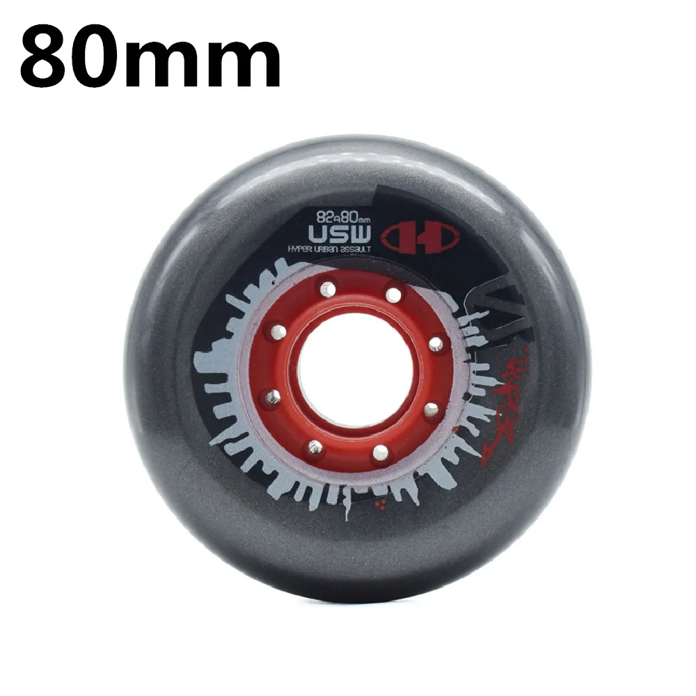 82A الأصلي فرط USW Slalom FSK عجلة التزلج على الجليد مع 80 مللي متر قطر 24 مللي متر سمك إطارات التزلج المضمنة 8 قطعة/الوحدة