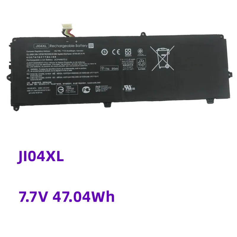 6100mAh JI04XL 901247-855 901307-541 HSTNN-I07C HSTNN-UB7E J104XL Battery For HP Elite X2 1012 G2-1LV76EA Series 7.7V 47.04WH