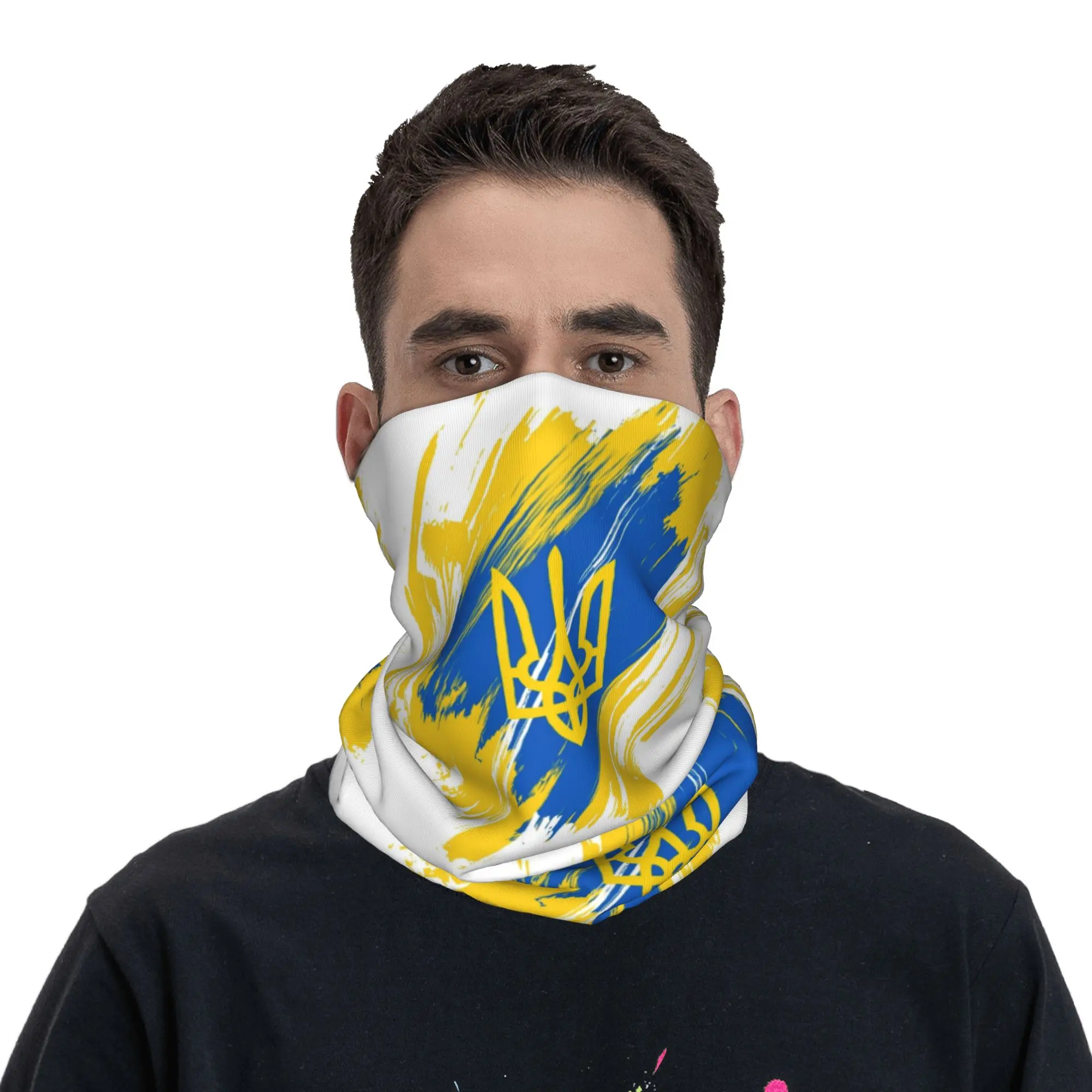 Ukraine Flag Ukrainian Nation Bandana Neck Gaiter Printed  Balaclavas Magic Scarf Multi-use Headwear Outdoor Sports Unisex Adult