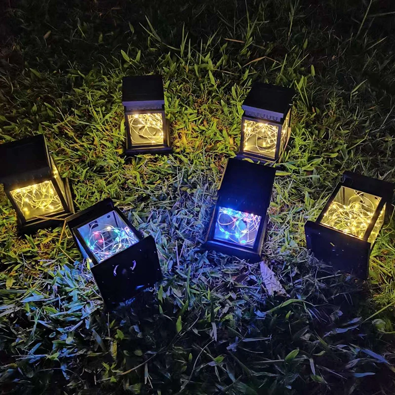 Solar Palace Lantern Garden Lamp Solar LED Candle Light Floor Light Outdoor Camping Lantern Lawn Garden Decor Christmas Decor