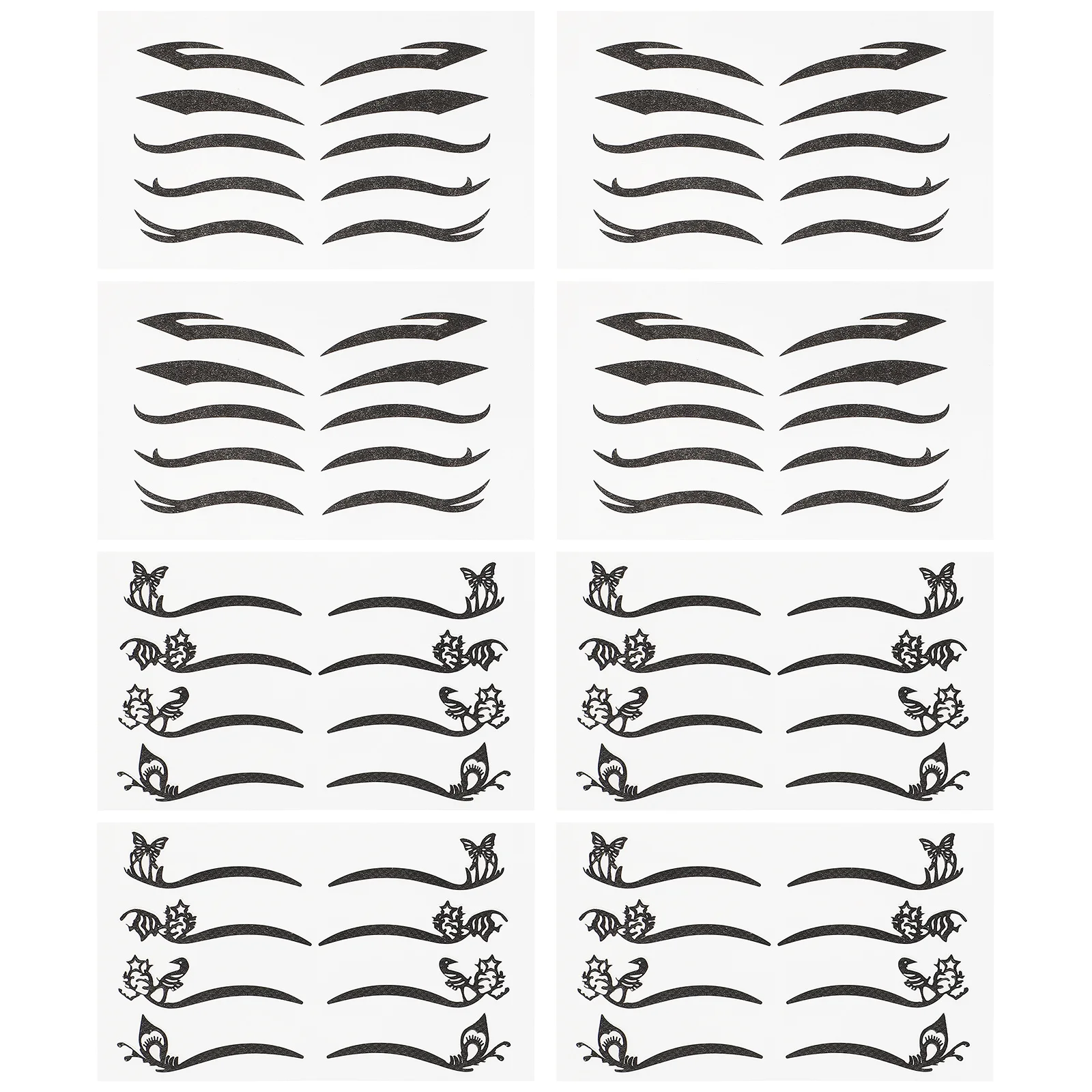 2 uds pegatinas delineador de ojos pegatina delineador de ojos reutilizable para un maquillaje de ojos perfecto calcomanías faciales ligeras de desgarro Cosplay de Halloween