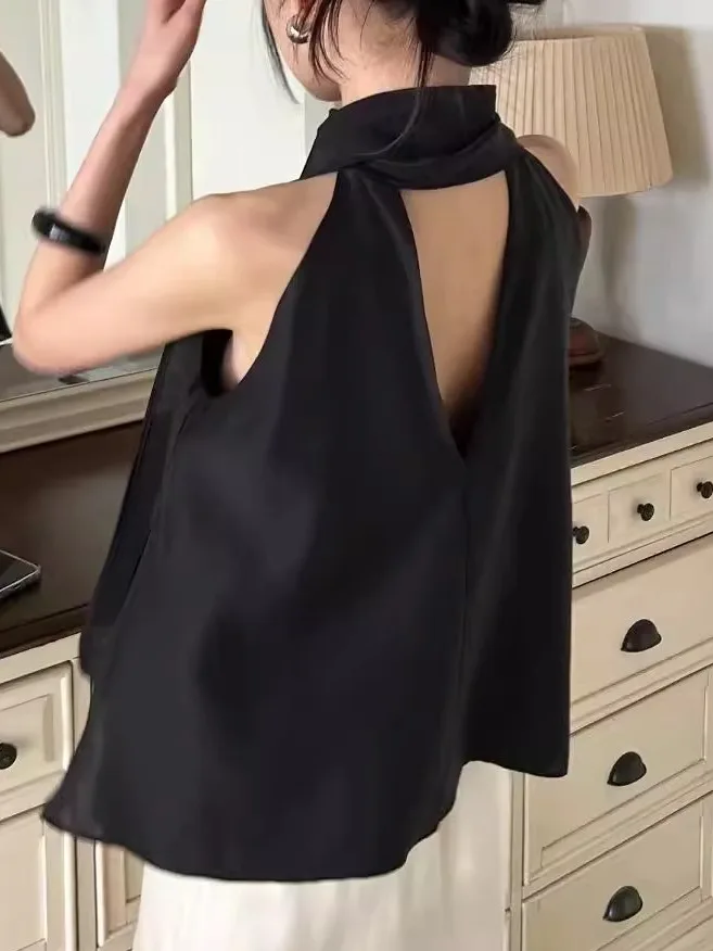 

Ele женский Svel Neline irt, летний новый свободный топ с бретелями и овальными плечами, модный комплект из двух предметов