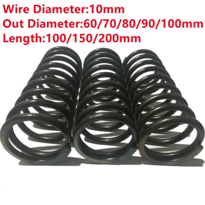 1PCS Custom Shock Absorbing Heavy Duty Large Big Coil Compression Spring,10mm Wire Dia*50-100mm Out Diameter*100-200mm Length