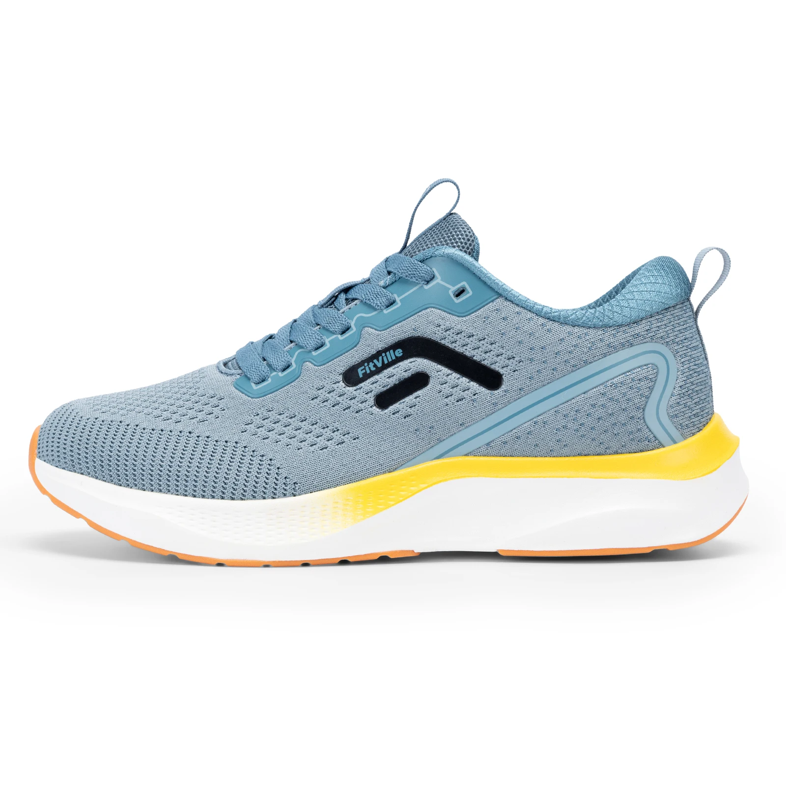 FitVille Men Wide Width Running Sneakers, Breathable Light Athletic Training Shoes, Comfort Wide Footwear for Swollen Feet, Diabetic Feet