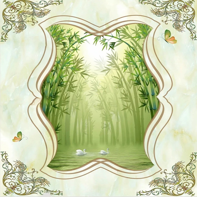 MU8315 Photo Wallpaper 3D Hand Painted Nordic Landscape Forest Mural For Living Room Bedroom Study Waterproof Stickers Decor