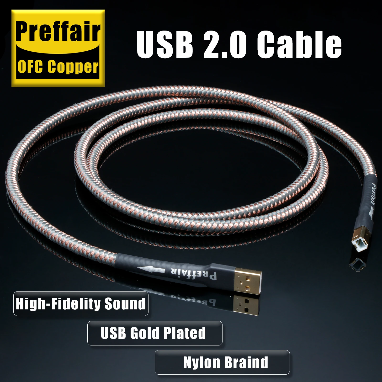 Magnetring-USB-Kabel, USB-Kabel, USB 2.0 A auf B, Datenkabel für Canner, Laptop, Faxgerät, persönlicher Computer, Drucker – Detail 9