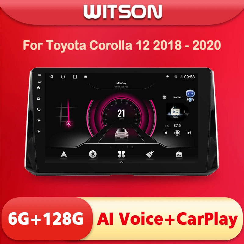 

WITSON 9 inch BIG SCREEN Android 11 AI VOICE 1 Din in Dash Car radio For TOYOTA COROLLA/AURIS 2018 navigation Player