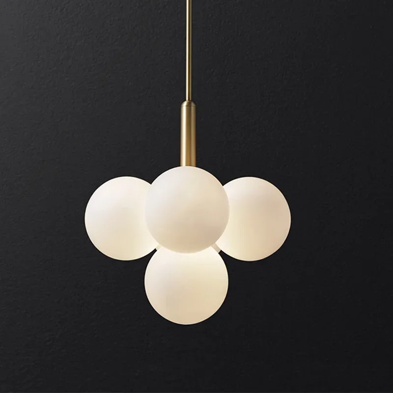 Modern Luxury Glass LED Pendant Lights for Restaurant Kitchen Room Desks Chandelier for Bedroom Home Decor Hanging Lamp Fixture