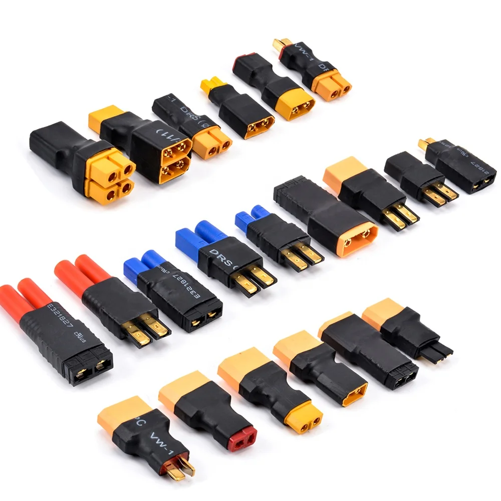 10PCS Amass XT30 XT60 XT90 TRX EC5 EC3 Deans T Plug HXT Female Male Connectors Plastic RC Lipo Battery Control DIY Parts Adapter