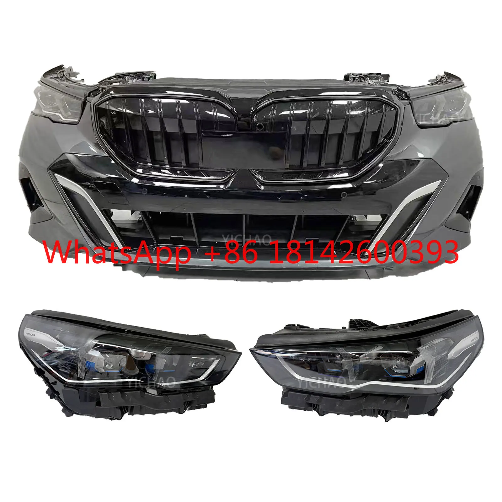 For 5 Series G60 G68 2024 2025 Front Bumper M-Sport Style Body Kit Car Bumper Assembly with Grille for I5 Sedan