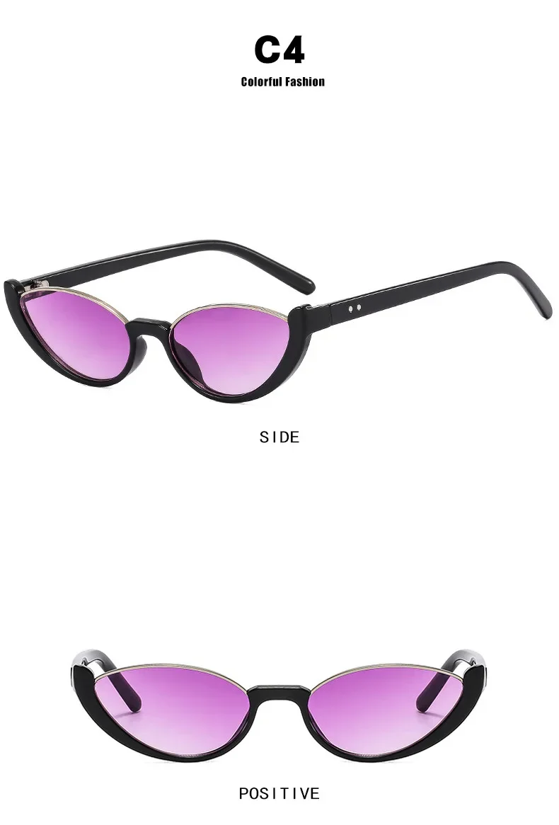 Damen-Sonnenbrille mit halbem Rahmen, Metallscharnier, personalisierte Avantgarde-Sonnenbrille und Accessoires – Detail 12