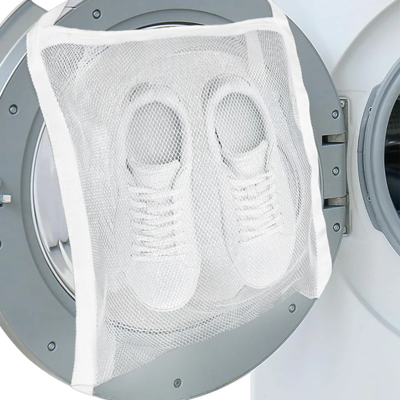 세탁기 신발 가방, 여행 신발 보관 가방, 휴대용 메쉬 세탁 가방, 변형 방지 보호대 의류 정리함, 1 개, 2 개