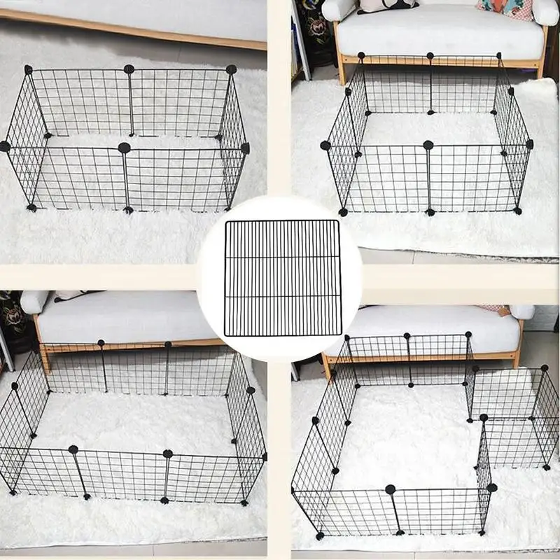 Small Pet Pen Fence Free Combination Bunny Dogs Cage Fence Puppy Playpen Fence For Indoor Out Door Animal