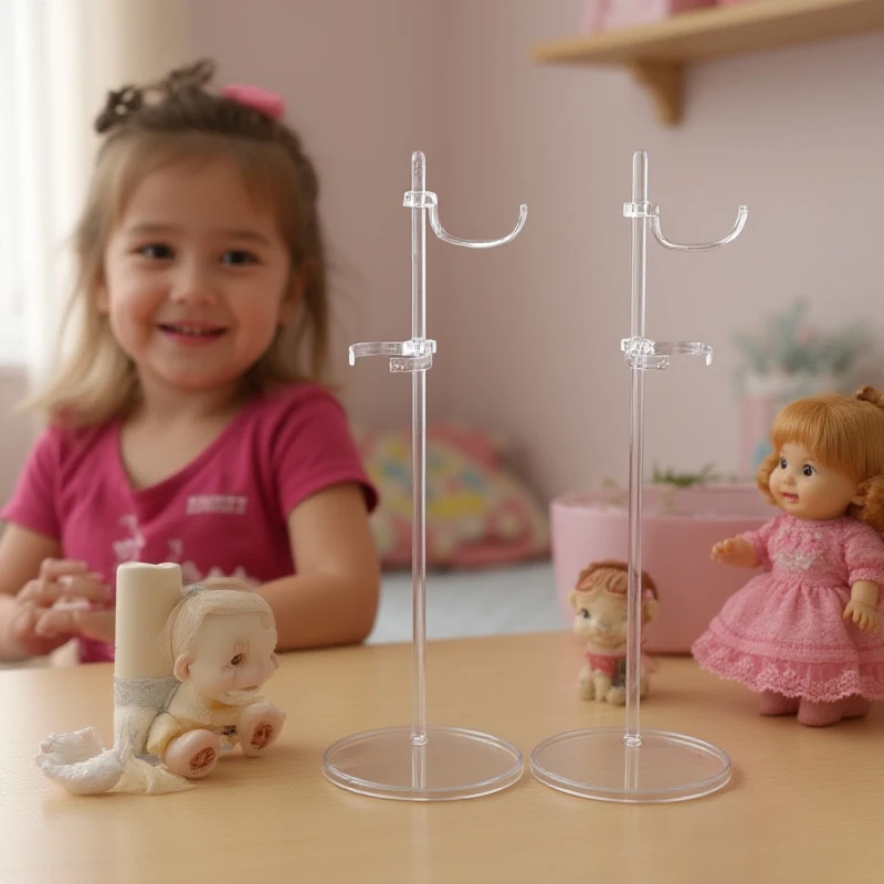 5Pcs Doll Holding Stands Dollhouse Adjust Universal Doll Display Rack Transparent Racks Mannequin Model Stand Doll Dress Support