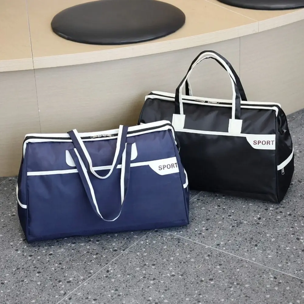 Portable Korean style Travel Luggage Bag Large Capacity Single Shoulder Sports Fitness Handbag Carrying Waterproof Gym Bag Women