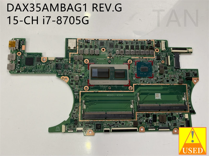 Para HP 15-CH USADO Laptop Motherboard L15574-601 DAX35AMBAG1 DSC VEGA-M 4GB HM175 i7-8705G WIN Totalmente testado e funciona perfeitamente