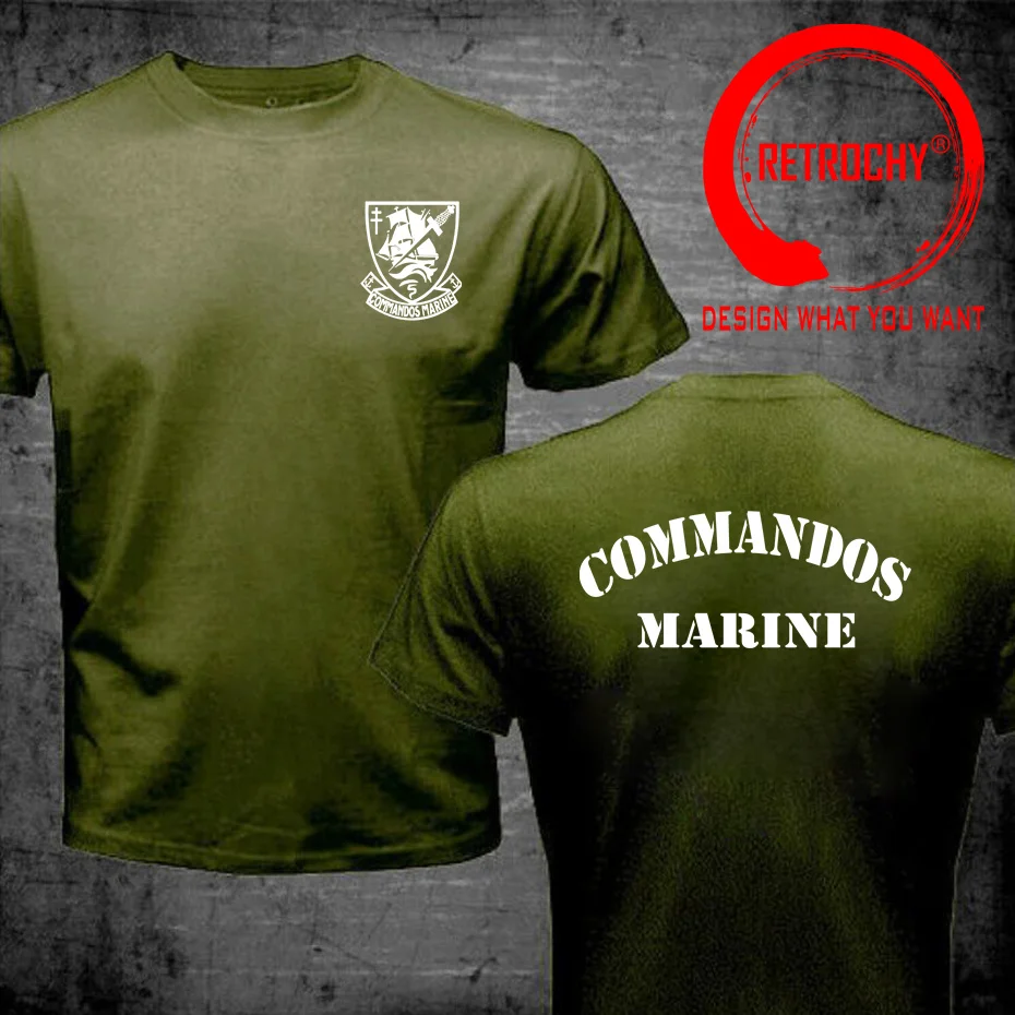 Funny T Shirt Men Military French Marines Special Operation Forces Commandos Marine T Shirts Men Casual T-Shirt Hombre Camisetas