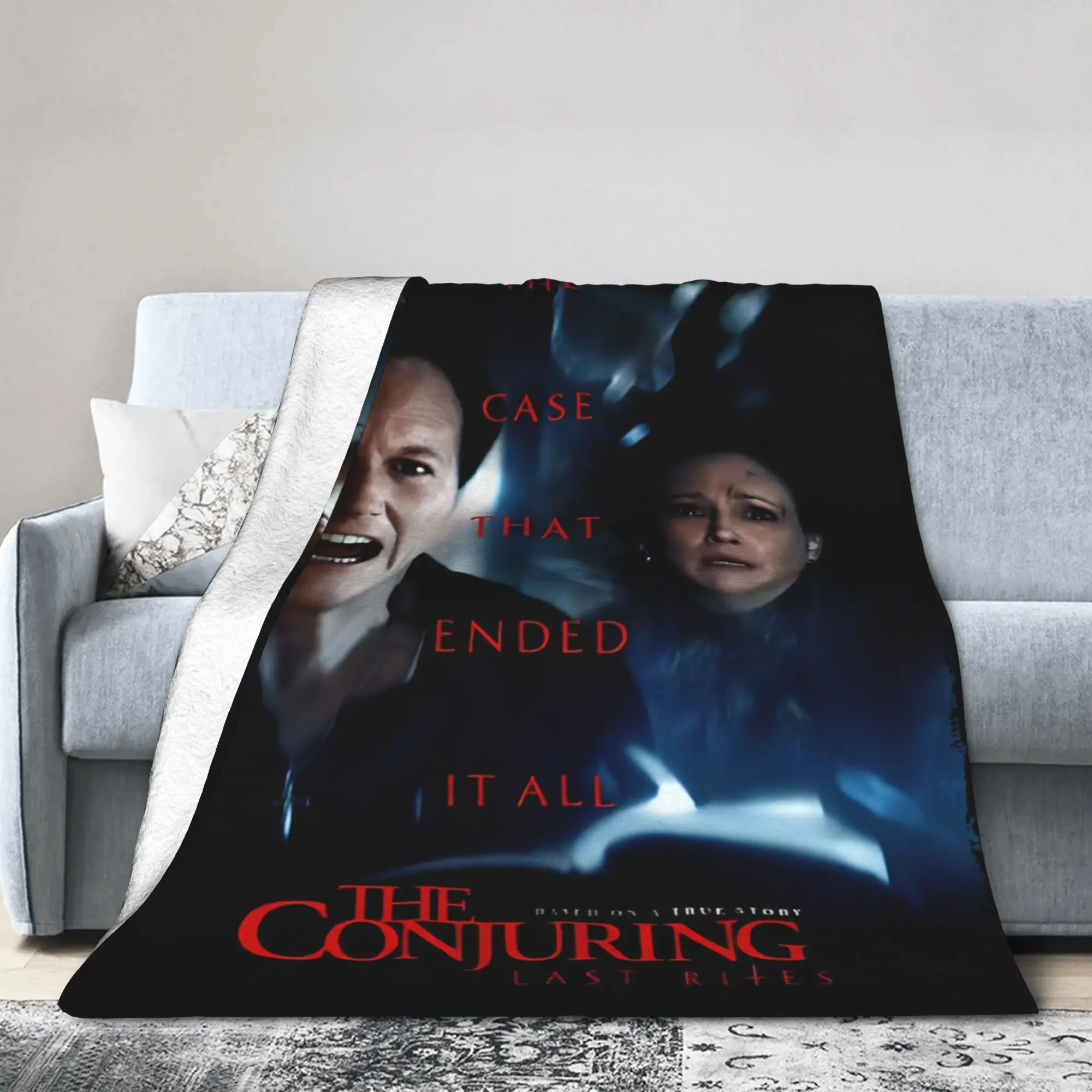 The Conjuring Last Rites فيلم رعب بطانية فائقة النعومة من الفلانيل للشفاء الحاضر رمي بطانية الفراش يلقي