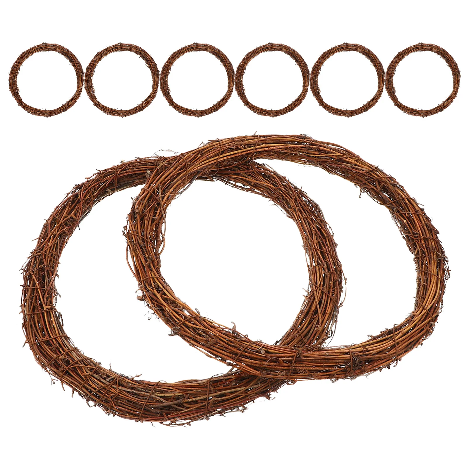 

8pcs 30Cm Circle Rustic Twig Wreath Ring Natural Rattan Hoop For Diy Craft Christmas Wedding Decoration Wreath Base Garland