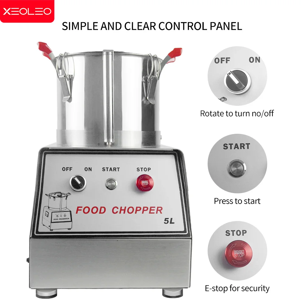 XEOLEO Electric Chopper 550W/5L Multi-Functional Stainless Steel Meat Grinder Powerful Food Chopper