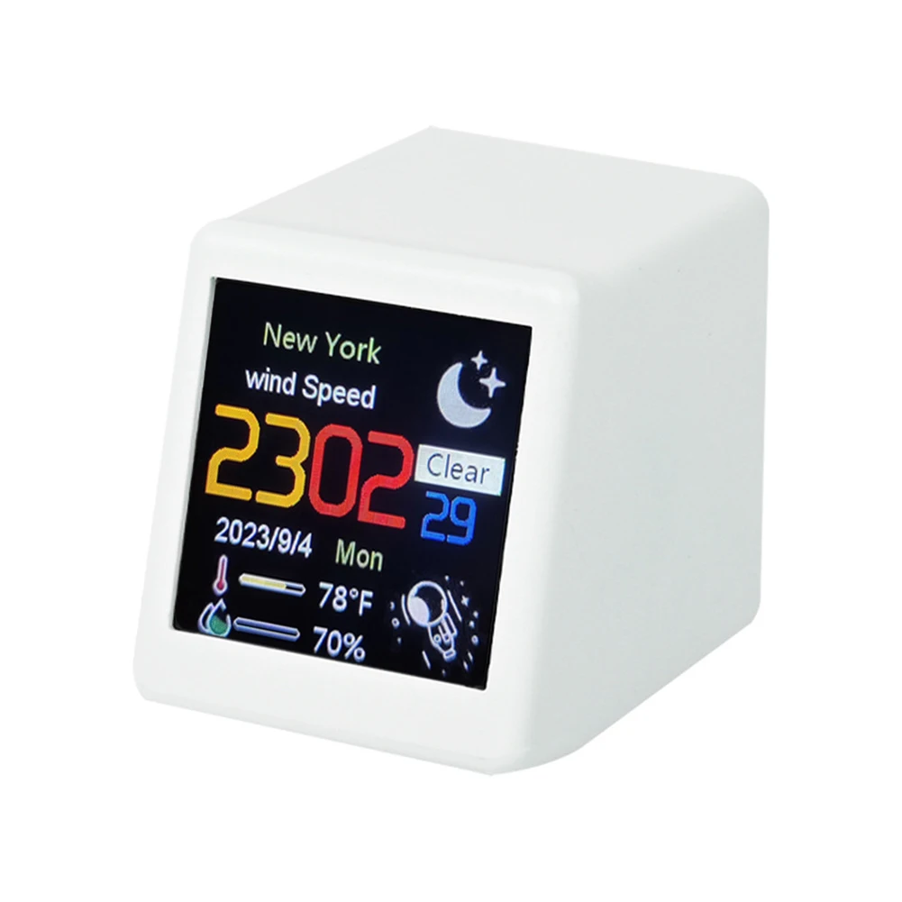 Mini TV WIFI Weather Station Game Decoration Digital Ornament Animation Display Clock Color Modification Night Mode