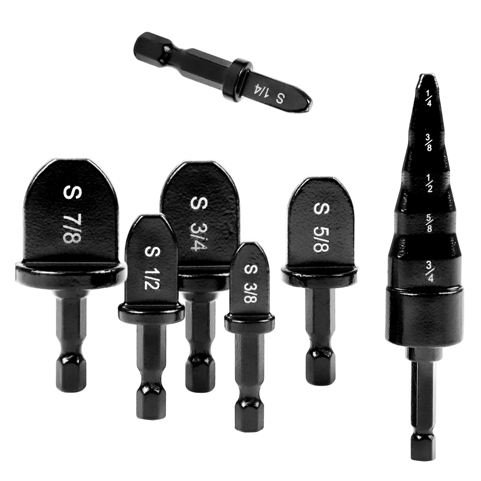 

7 шт., набор расширителей для труб, удлинитель для труб, набор для ремонта, медный расширитель для труб с 5 в 1, инструмент для обжима, сверло