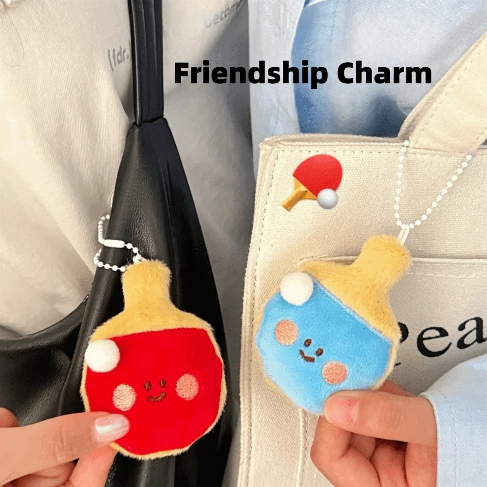 2 Teile/satz Nette Cartoon Schläger Schlüsselbund Plüsch Schläger Set Spielzeug Anhänger Tasche Dekoration Beste Freundin Anhänger