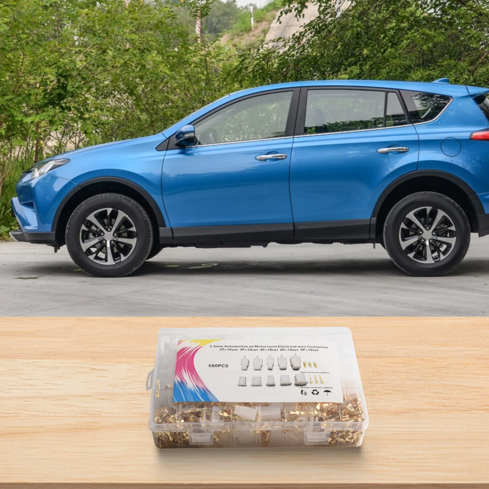 

200*140*36mm Easy To Use 2.8-23469P Terminals 2.8mm Terminal Cable Hassle-free Installation Automotive Repair For ATVs