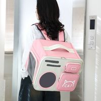Portable Pet Carrier Backpack Breathable Large Capacity Travel Dog Bags Comfortable Foldable Cat Carrying Bag For Cat Puppy Dog