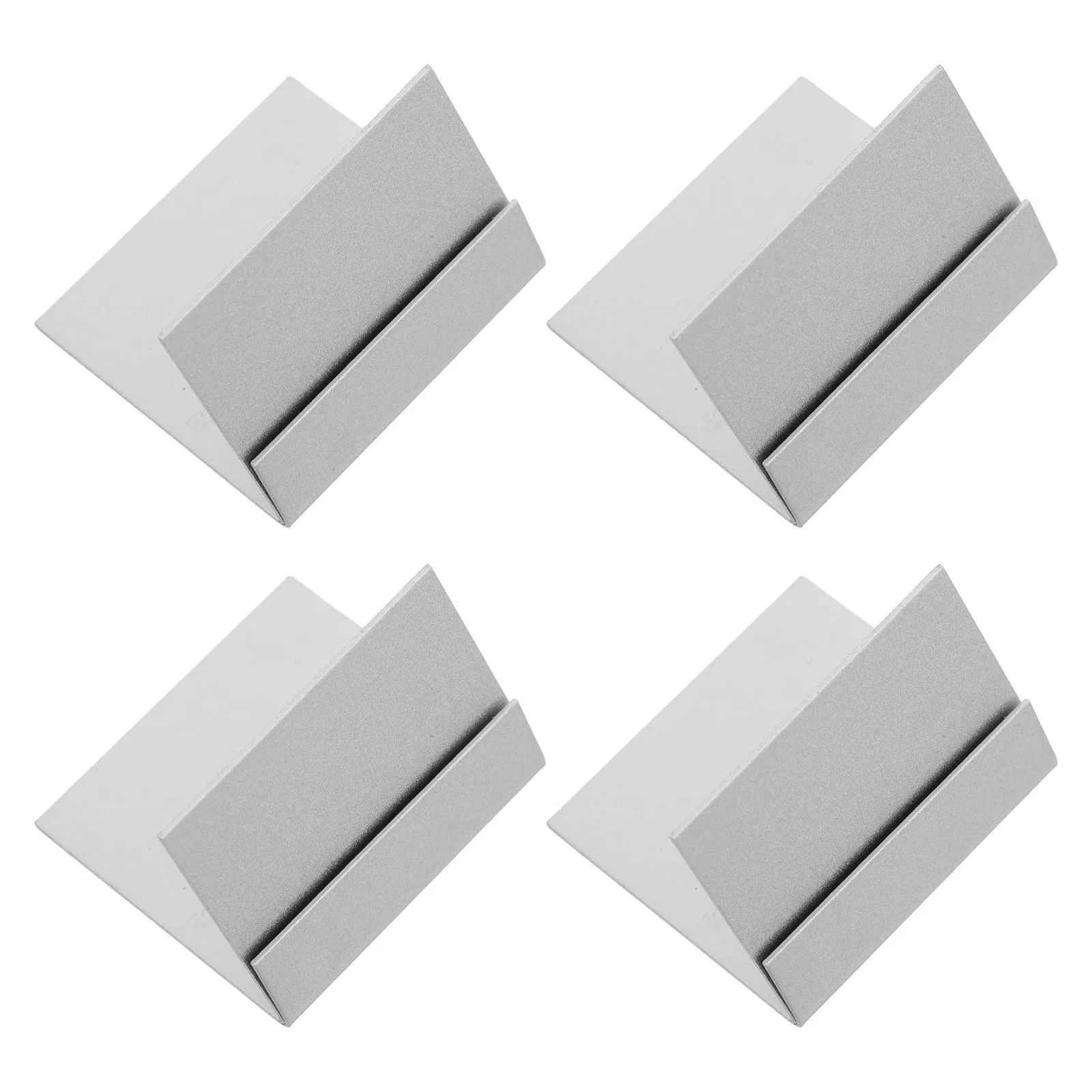 4Pcs Metal Table Card Holder Stainless Steel Desk Sign Clip for Price Tags Labels Menu Cards Retail Store Bakery Restaurant