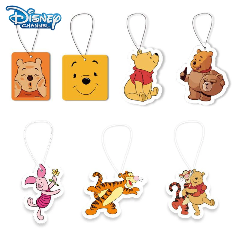 Disney Winnie the Pooh Car Perfume Tablet Pendant Kawai Pooh Bear Auto Interior Air Freshener Aromatherapy Party DIY Decorations