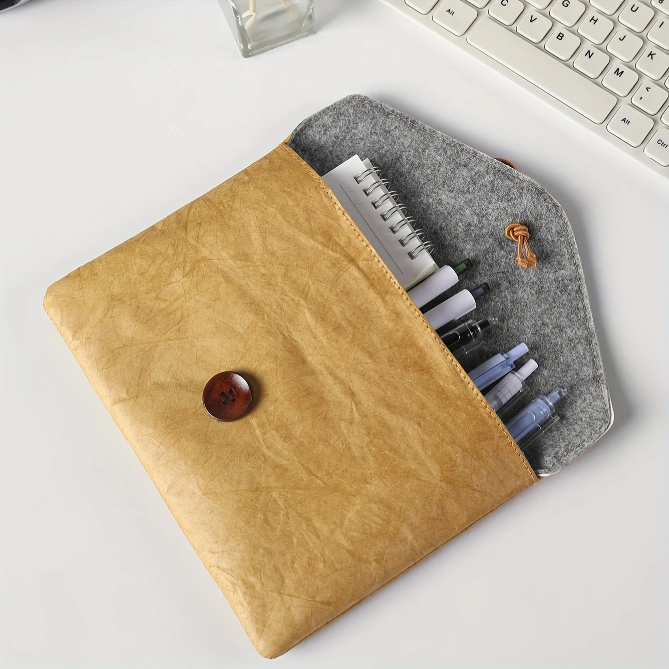 Portable Ultra-Light USB Flash Drive Data Cable Storage Bag, Dupont Paper Simple Storage Bag, Waterproof Document and Receipt Bag, Extremely Lightweight and Portable for Travel, Gift image 3