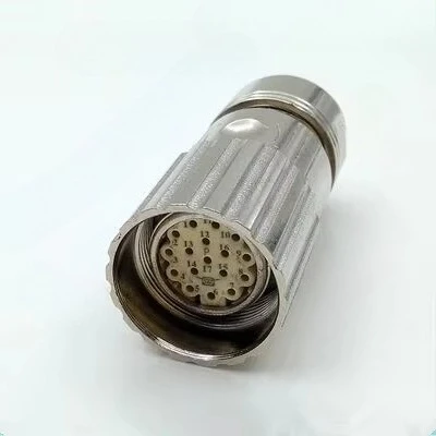 

Straight M23 encoder connector 6 8 12 17 19 pin core power plug