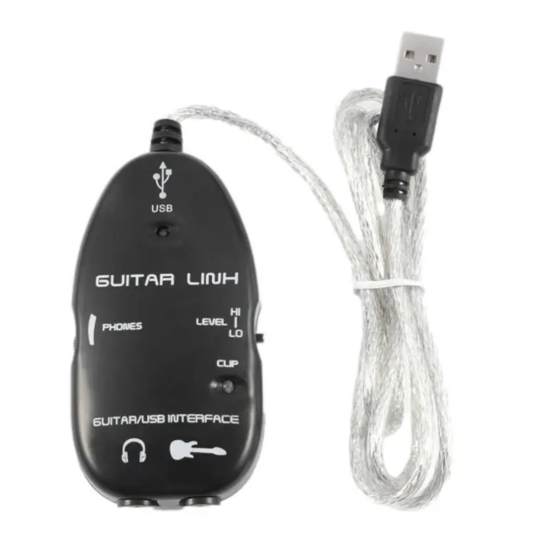 USB Guitar Cable USB Guitar Effects Cable Link Cable Interface Cable Guitar Link Interface Link Audio Guitar Adapter For PC