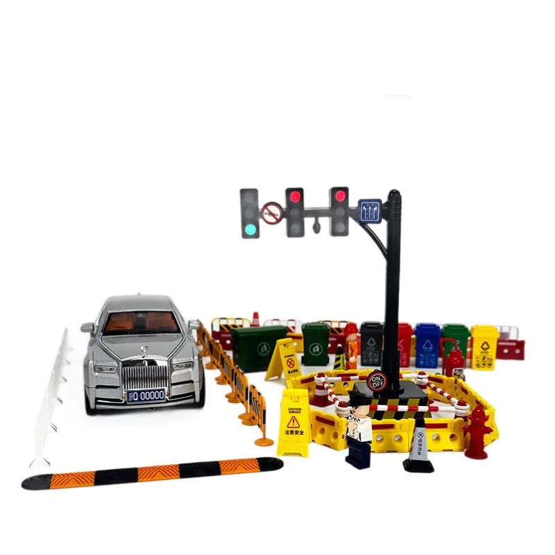 Giocattolo per l'educazione precoce dei bambini, parcheggio, tappetino strisciante, simulazione del semaforo, modello di colpo di velocità