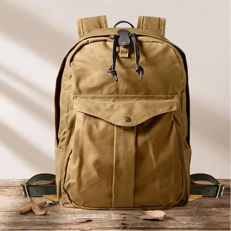 

Men Daypacks Vintage Canvas Travel Backpack leather School bag Casual Fashion Waterproof Outdoor Bag Women Backpack Mochilas