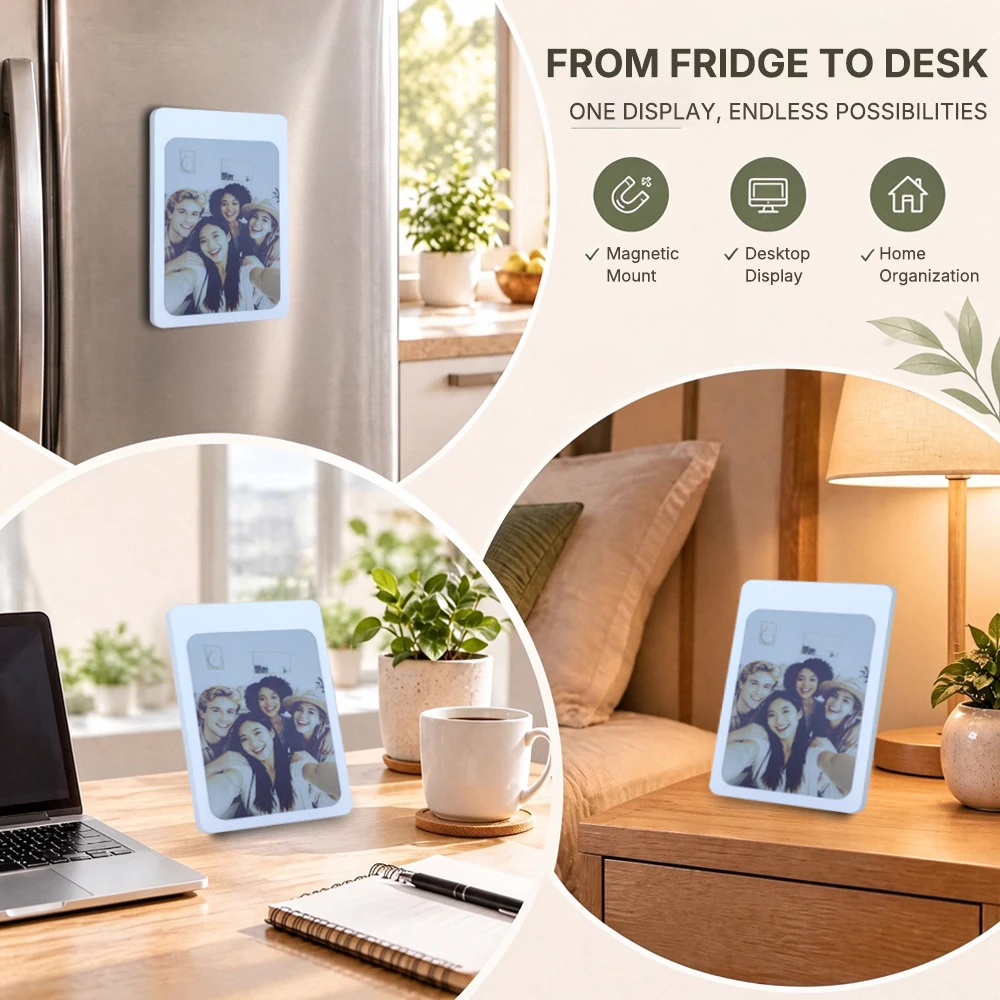 6-Color 3.98 Inch Fridge Magnetic E-Ink Screen APP Control 6-Image Switch E-Paper Display IP68 Waterproof ESL