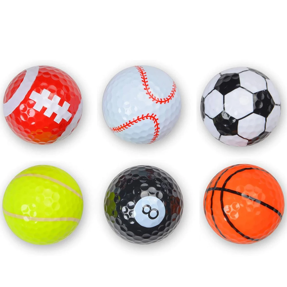 

2Pcs Double-Layer Cartoon Golf Practice Balls,Limited Flight - Soft Golf Balls for Driving Range, Swing Practice, Home Use