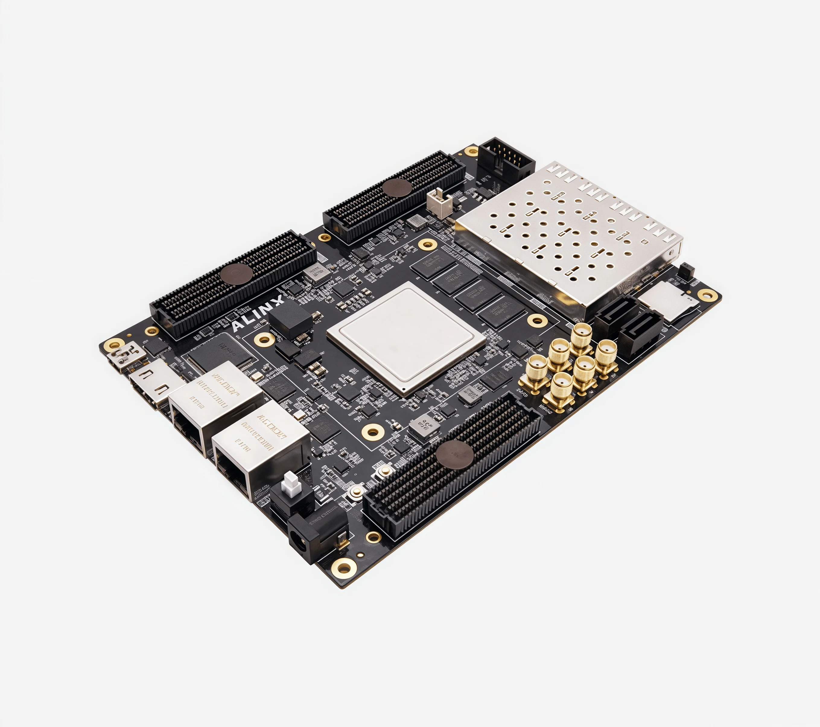 Xilinx Kintex UltraScale FMC HPC Placa de desenvolvimento FPGA de fibra óptica XCKU040 AXKU040