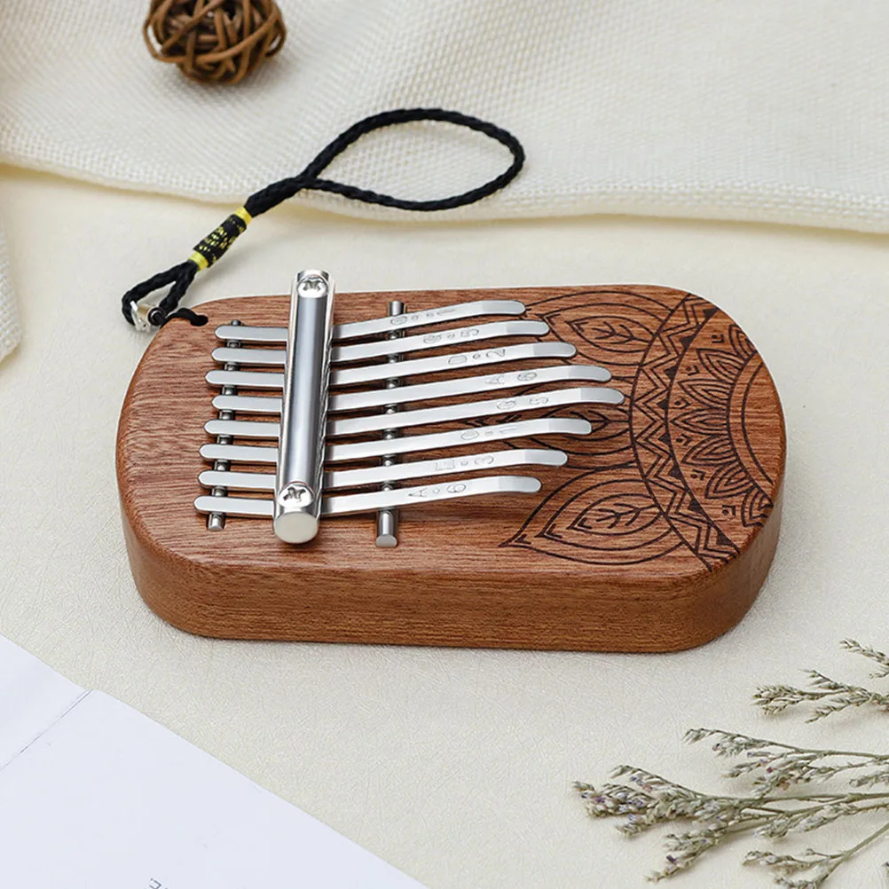 

8 Key Thumb Piano Musical Instrument Mini Child Finger Piano Mn 8 Key Kalimba Steel Material Perfect Gift