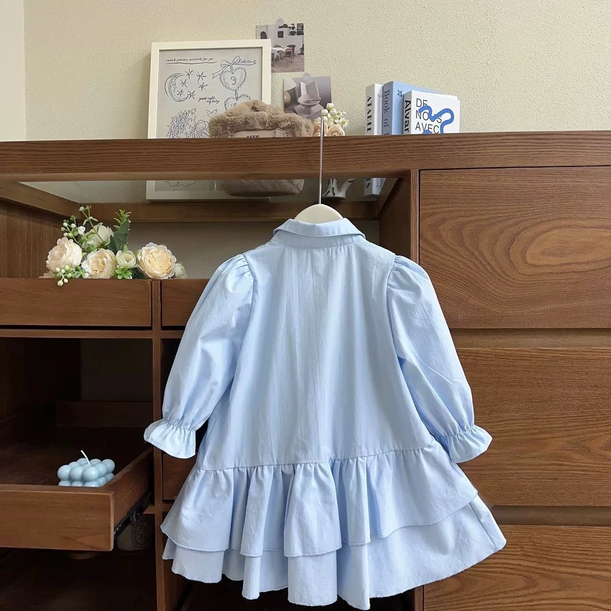 2025 طفل الفتيات ثلاثية الأبعاد القوس الكشكشة قمصان طويلة فستان موضة أطفال الأطفال ربيع الخريف ملابس بأكمام طويلة ملابس عيد ميلاد #2