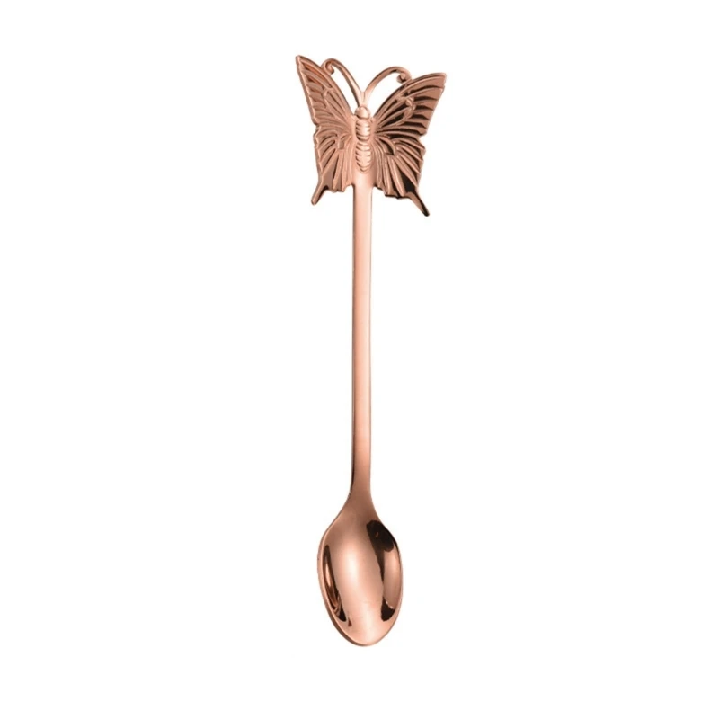 2 PCS Appetizers Cake Fruit Fork Butterfly Shaped Cake Spoon for Tasting Dessert