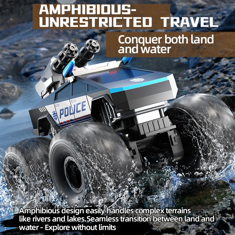 JJRC Four-Wheel Drive Off-Road Climbing Car Remote Control Electric Toy for Children Waterproof Land And Water Two-Purpose