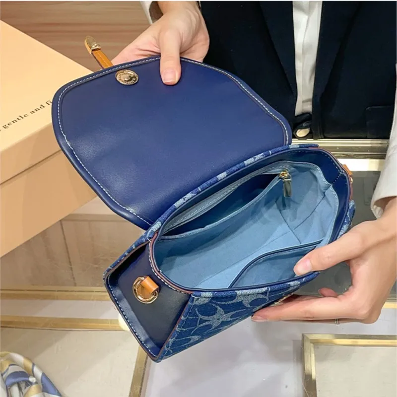 Women's Bag Retro Light Luxury Denim Handbag 2025 New High-End Designer High-End Sense Single Shoulder Crossbody Bag