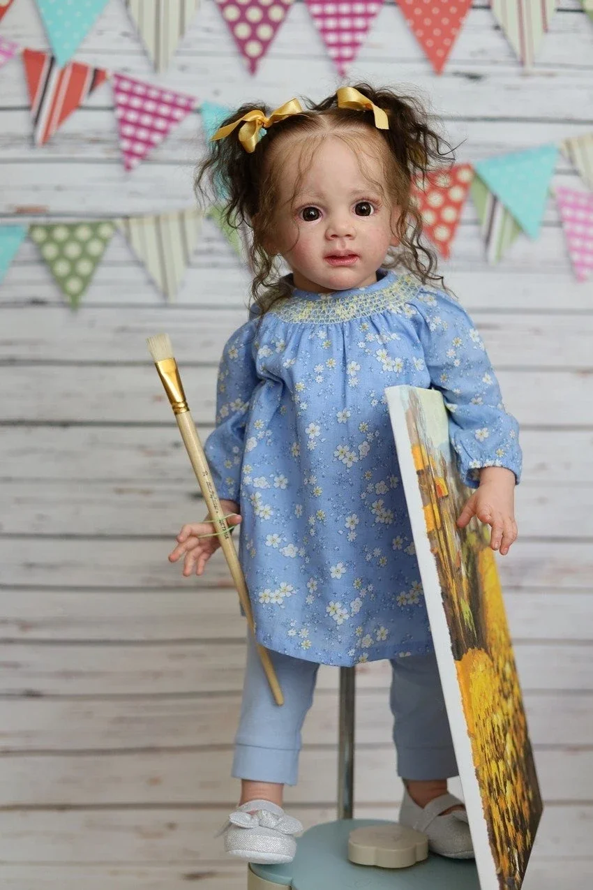 24Inch Reborn Fritzi Doll Already Painted Kits/Unpainted Kit Soft Touch Unfinished Fresh Color DIY Doll Parts With Cloth Body