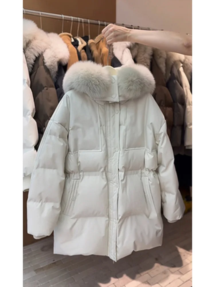 

Korean Sle Large Size Coat Warm Mid-Length Cotton Jaet Women's Winter New Sle Slimming Not Repeating Outerwear