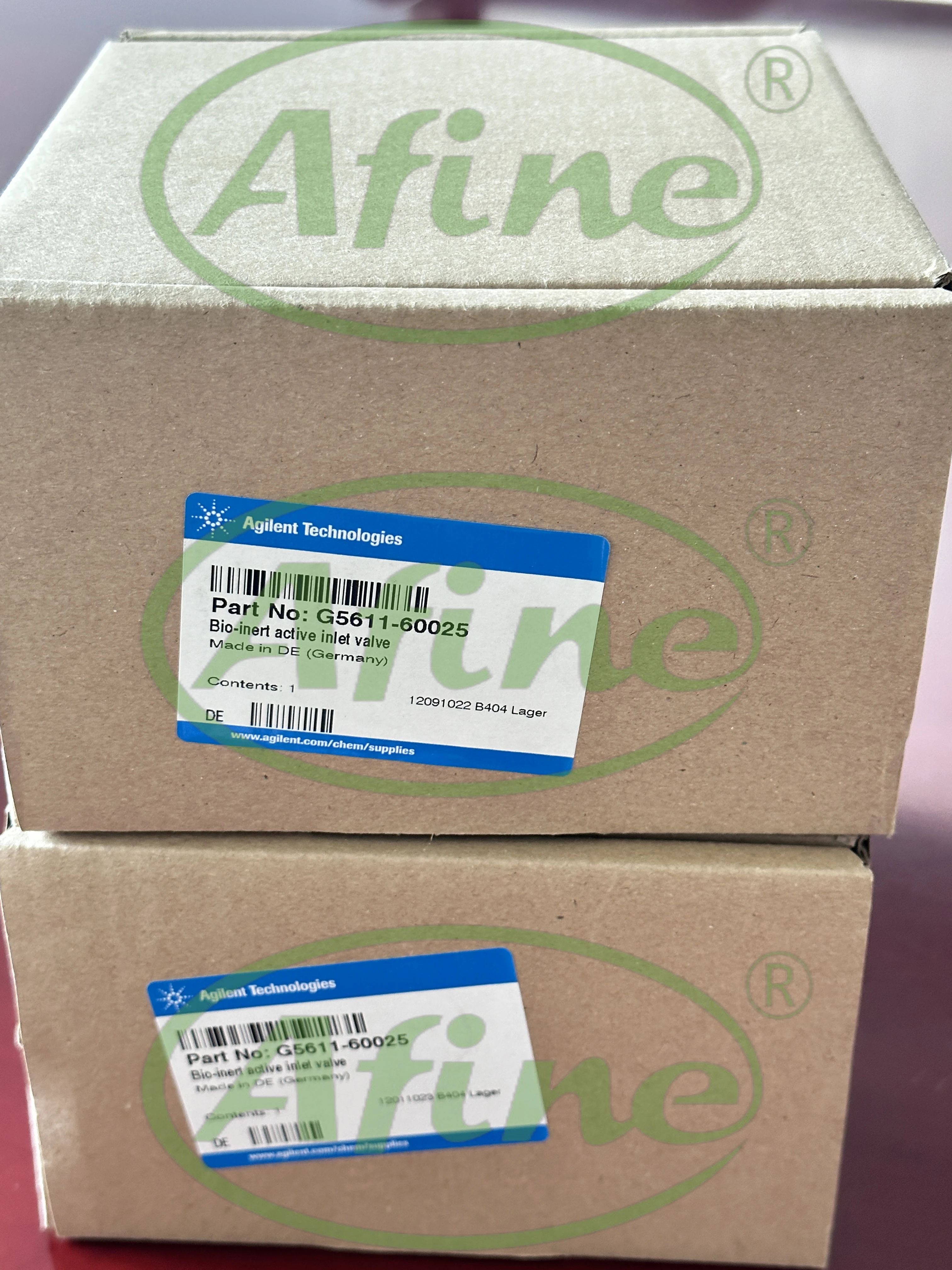 AFINE (Agilent G5611-60025), วาล์วทางเข้าแบบแอคทีฟ Bio-Inert ไม่มีตลับหมึก